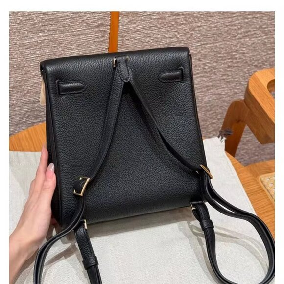 Premium Togo Leather Backpack  | Chic 22cm Travel Backpack main image 10